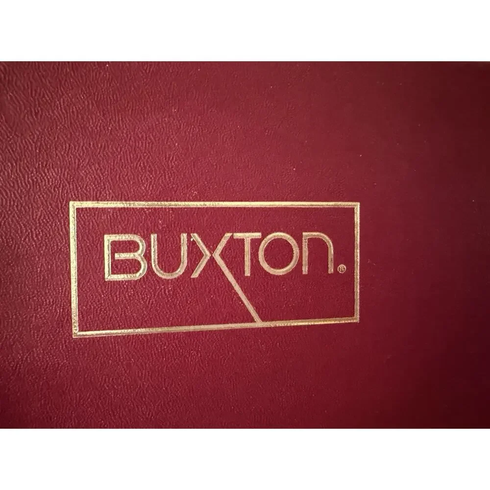 VTG Buxton Green Leather Bifold Wallet Snap Closure Check Book Coin Purse